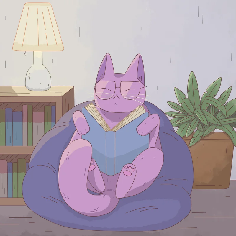 A Good Book, album cover artwork by Purrple Cat (2019)