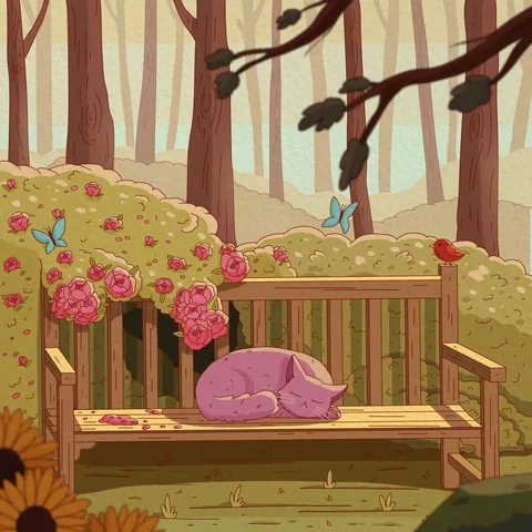 Bloom, album cover artwork by Purrple Cat (2020)