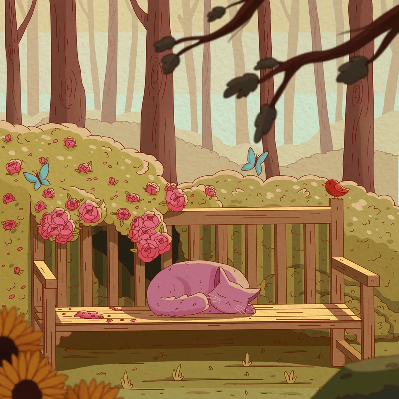 Bloom, album cover artwork by Purrple Cat (2020)