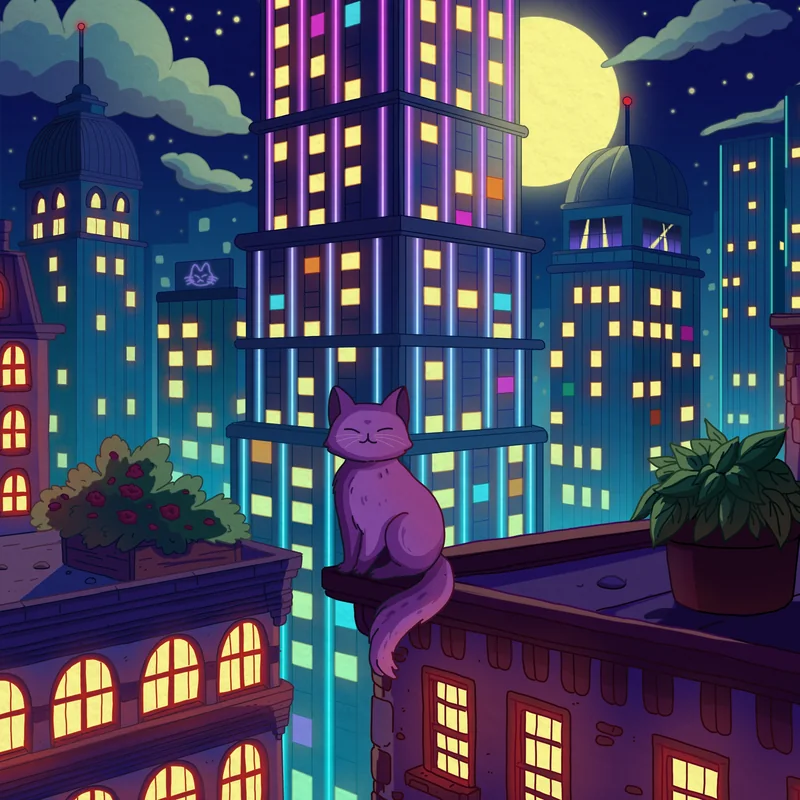 City Nights 2, album cover artwork by Purrple Cat (2023)