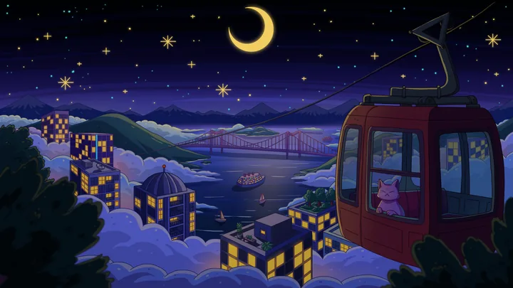 City Nights 3, widescreen artwork by Purrple Cat (2026)