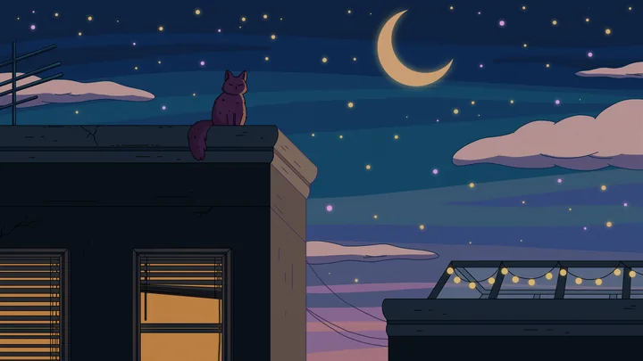City Nights, widescreen artwork by Purrple Cat (2021)
