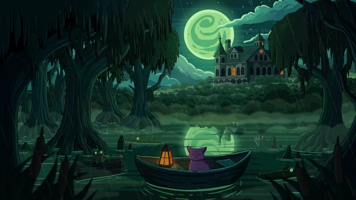 Cypress Manor, widescreen artwork by Purrple Cat (2025)