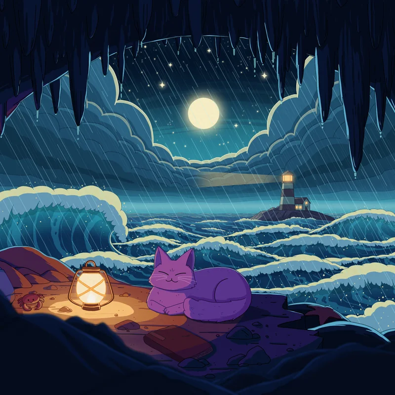 Eye of the Storm, album cover artwork by Purrple Cat (2024)