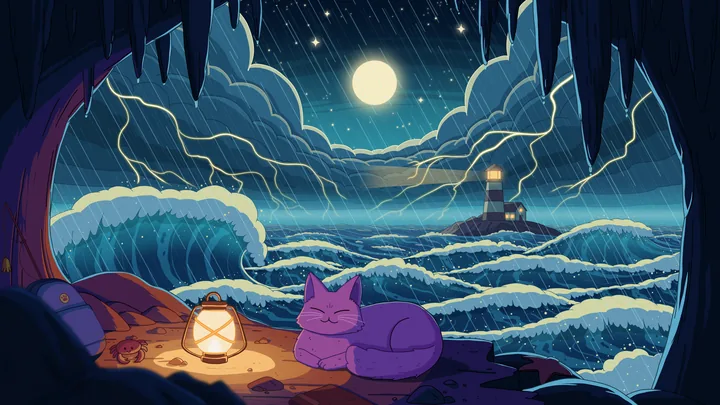 Eye of the Storm, widescreen artwork by Purrple Cat (2024)
