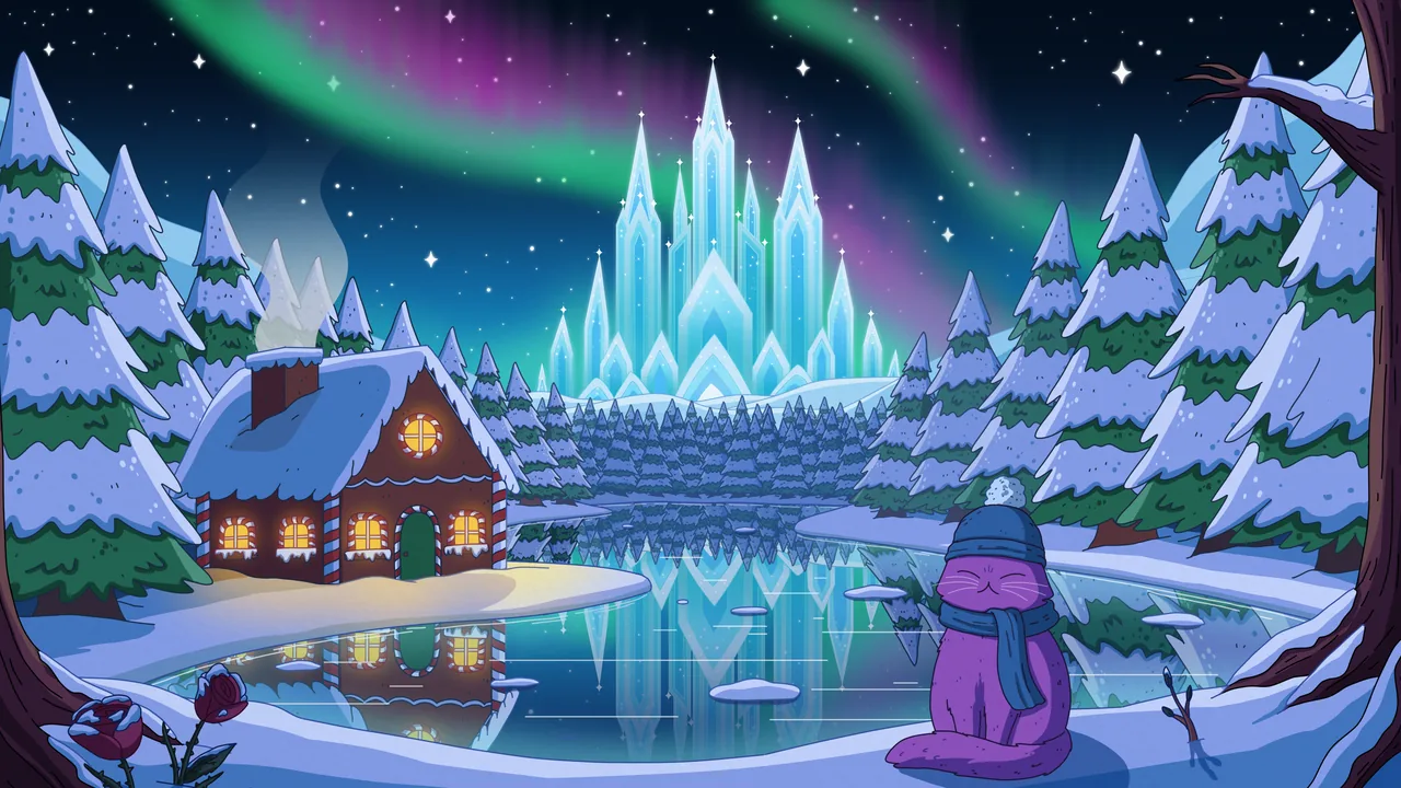 Ice Palace, widescreen artwork by Purrple Cat