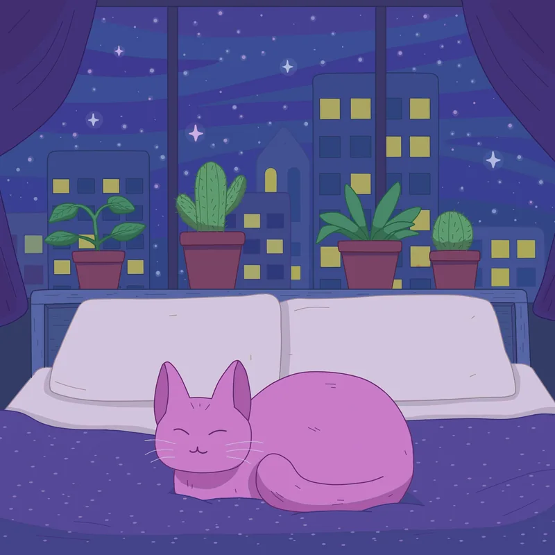 Indigo Dreams, album cover artwork by Purrple Cat (2019)