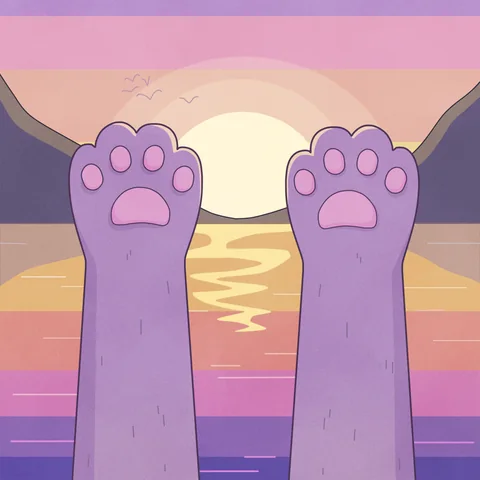 Just Relax, album cover artwork by Purrple Cat (2019)