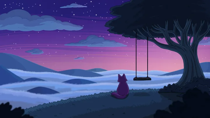 Memories, widescreen artwork by Purrple Cat (2025)