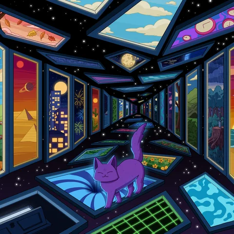 Multiverse 2, album cover artwork by Purrple Cat (2025)