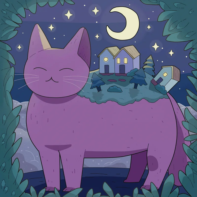 Nostalgia and Moving On, album cover artwork by Purrple Cat (2019)