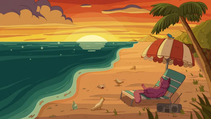 Oasis, widescreen artwork by Purrple Cat (2021)