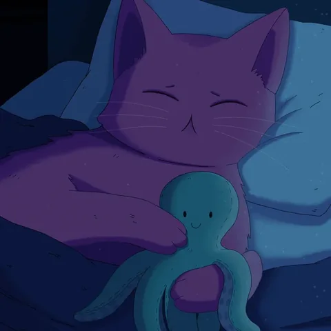 Please Hold Me, album cover artwork by Purrple Cat (2023)