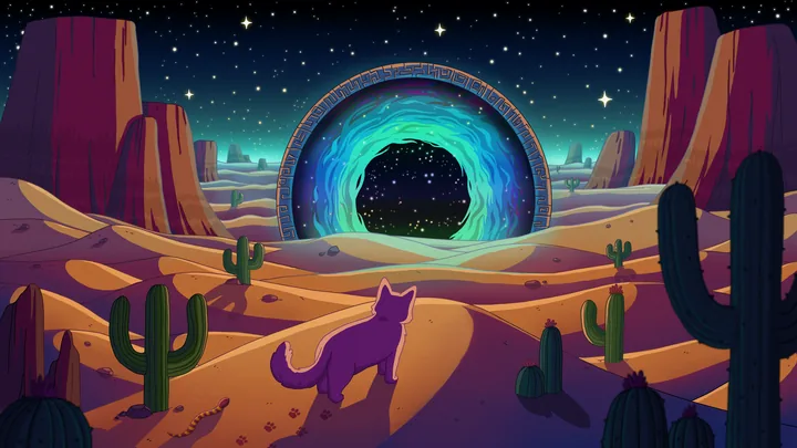 Sands of Time, widescreen artwork by Purrple Cat (2024)