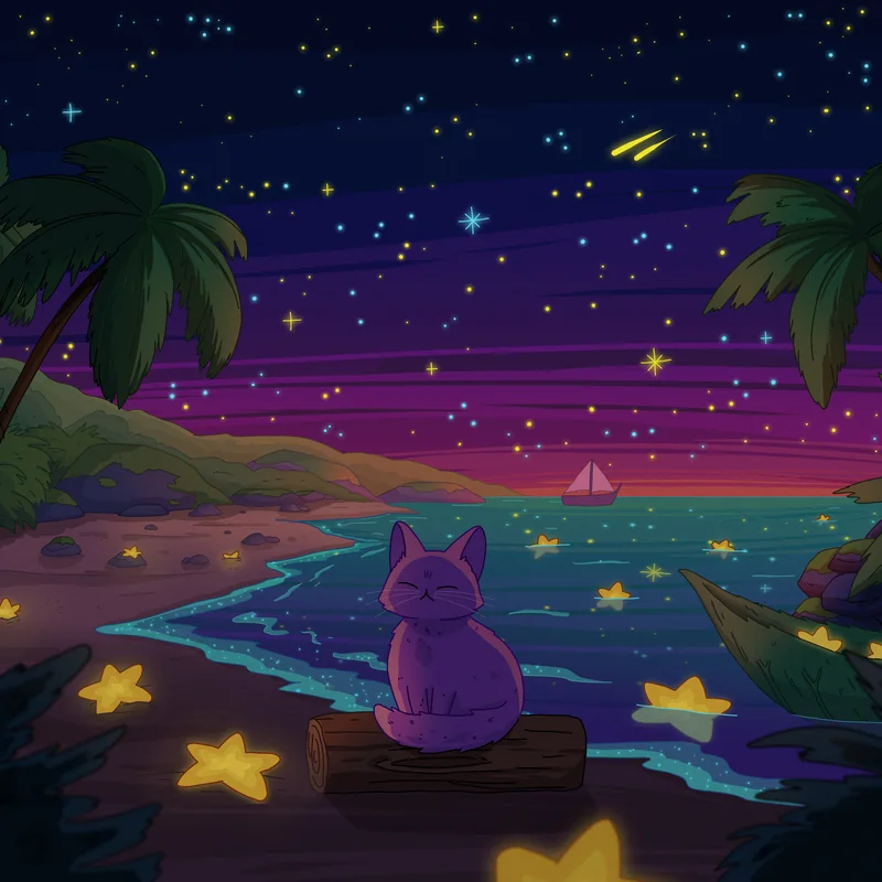 Sea of Stars 2, album cover artwork by Purrple Cat (2023)