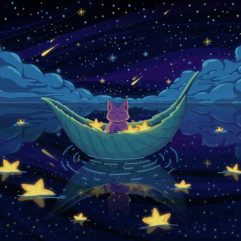 Sea of Stars, album cover artwork by Purrple Cat (2022)