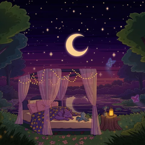 Sleep Tight, album cover artwork by Purrple Cat (2025)
